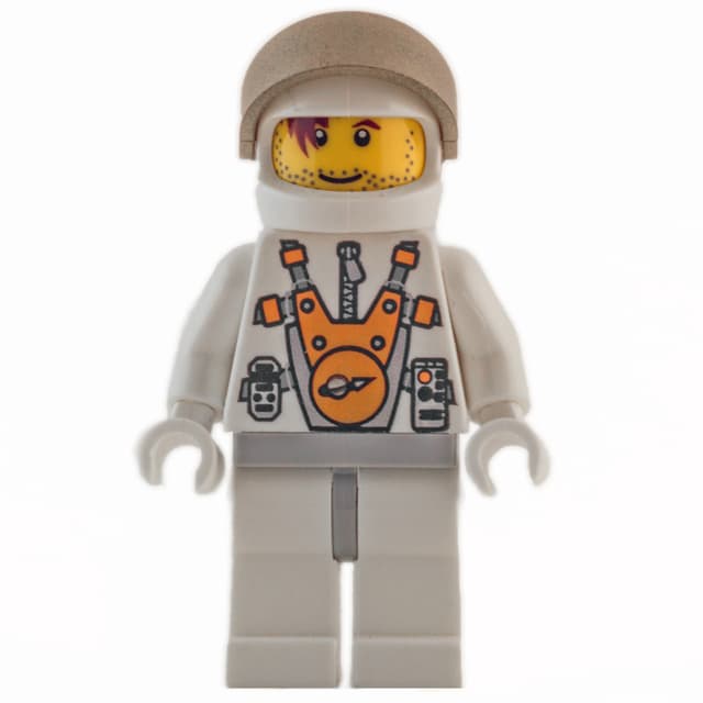 Mars Astronaut, Stubble, Printed Hair over Eyes