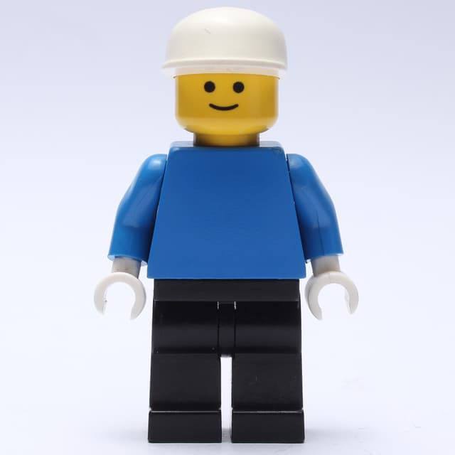 Man - Blue Torso, Black Legs, White Cap