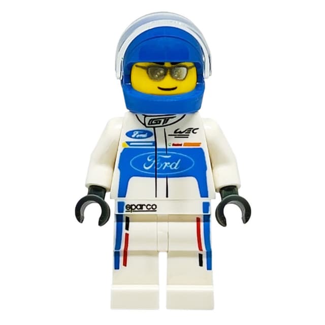 Race Driver, White Torso, White Legs, Blue Helmet, Ford