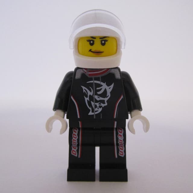Race Driver, Black Torso, Black Legs, White Helmet. Demon