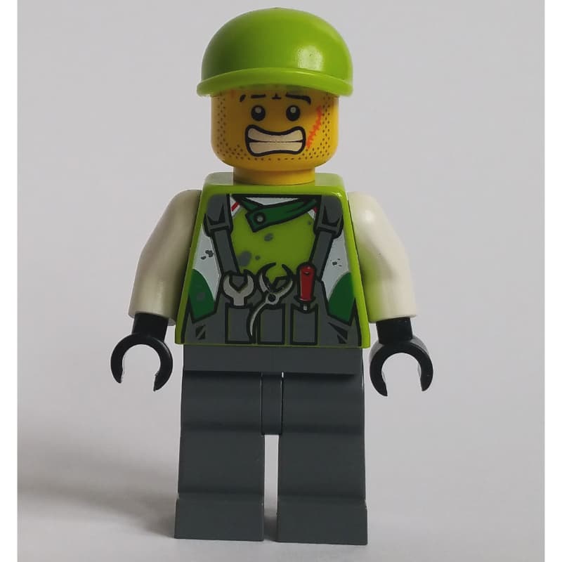 Crew Member Lime Torso, Dark Bluish Grey Legs 3