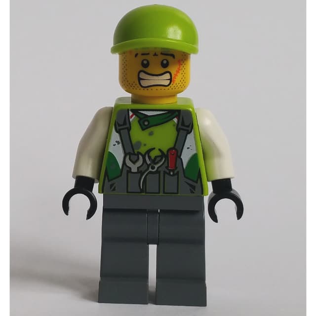 Crew Member Lime Torso, Dark Bluish Grey Legs 3