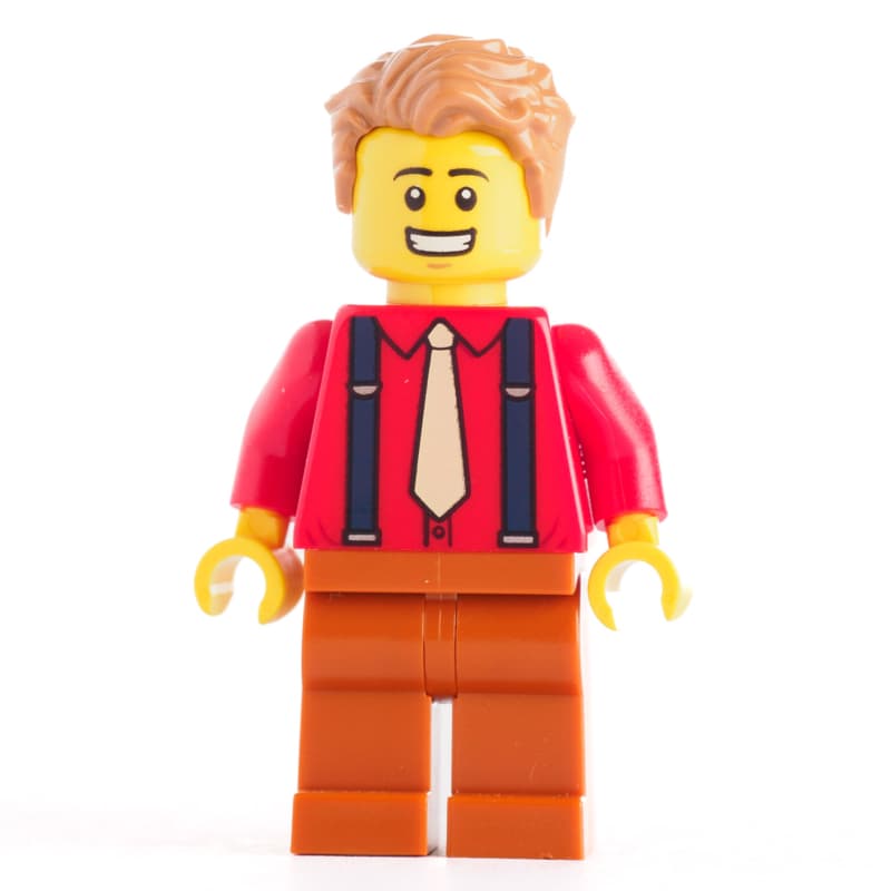 Red Torso, Dark Orange Legs, Medium Nougat Hair