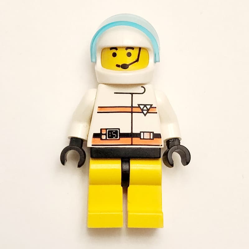 Res-Q Man, Yellow Legs, White Helmet with Visor, Headset