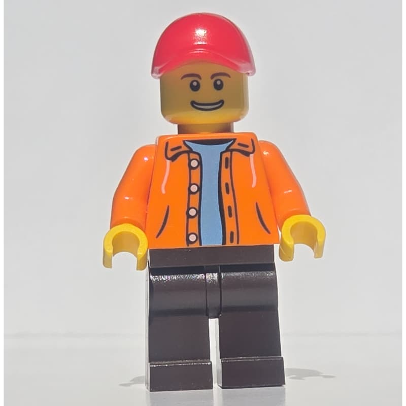 Orange Torso, Dark Brown Legs, Red Cap