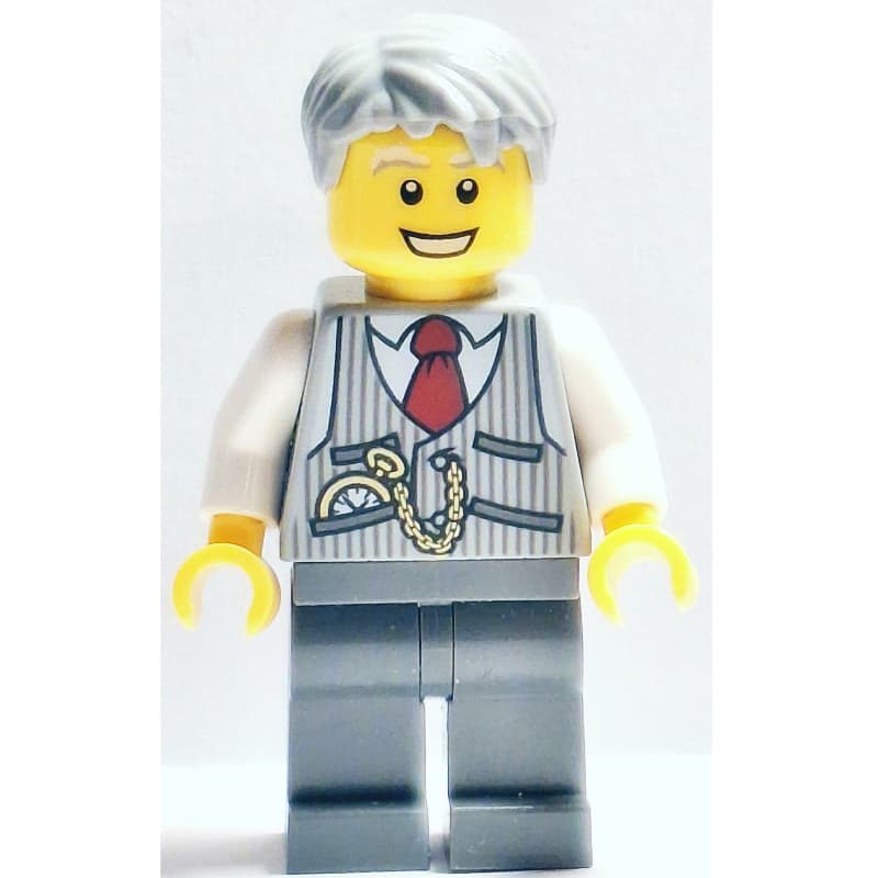 Light Bluish Grey Torso, Dark Bluish Grey Legs, Light Bluish Grey Hair