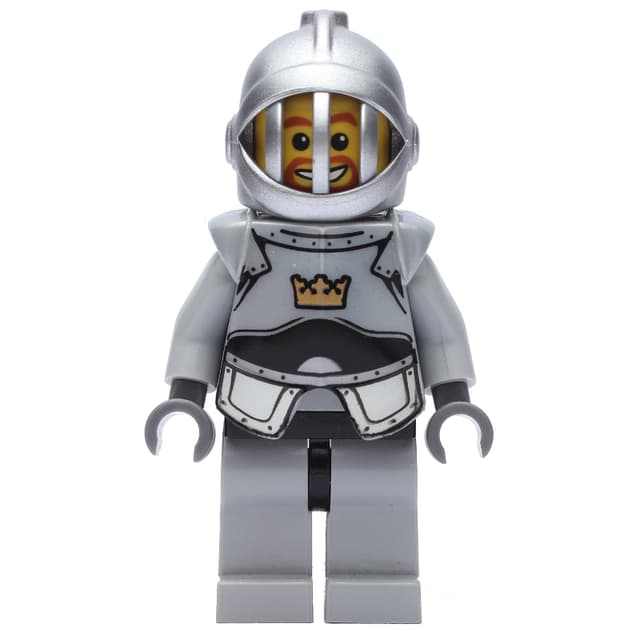 Knight, Gray, Armor, Helmet with Grille, Goatee Beard