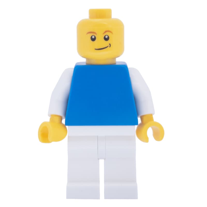 Blue Torso, White Legs