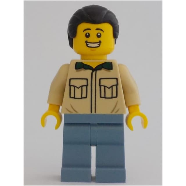 Tan Torso, Sand Blue Legs, Black Hair
