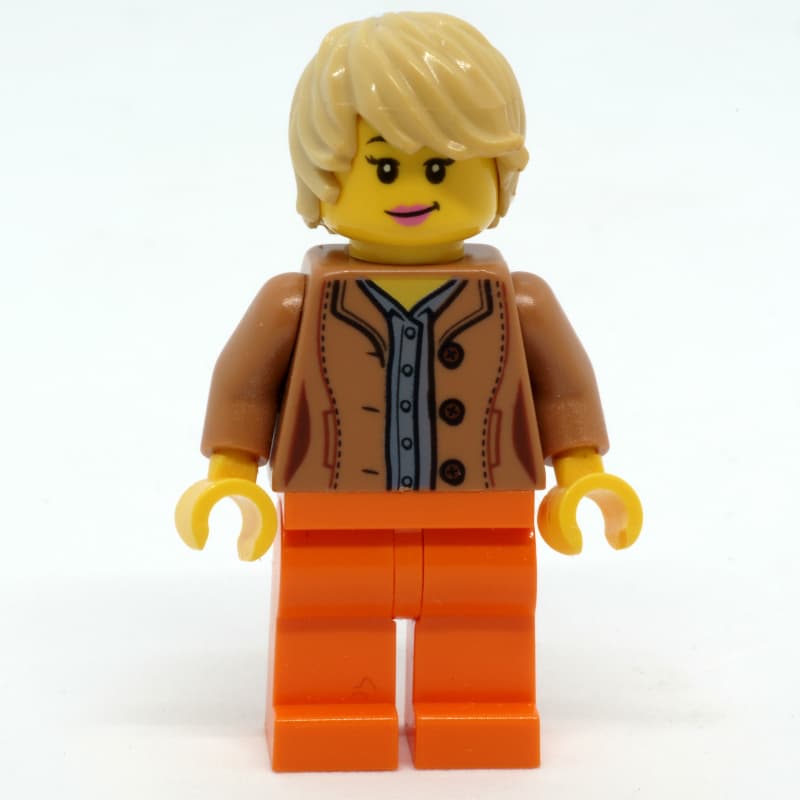 Medium Nougat Torso, Bright Light Orange Legs, Tan Hair