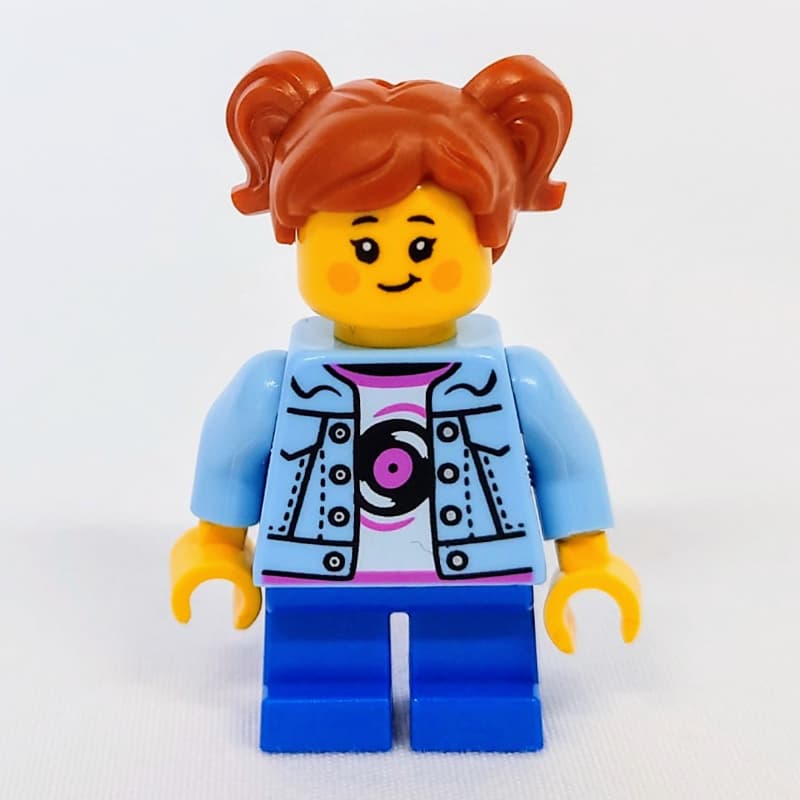 Kid, Bright Light Blue Torso, Blue Legs, Dark Orange Hair