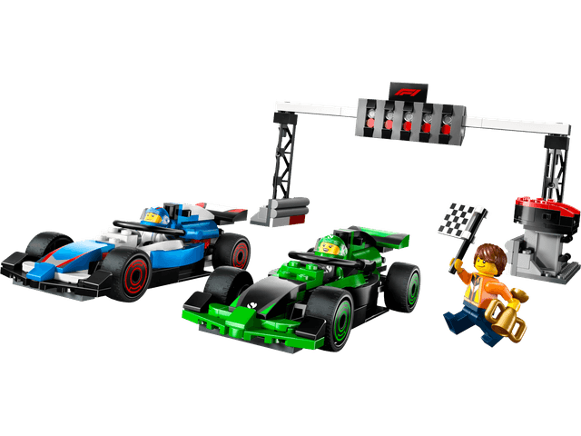 F1 Grid with VCARB & Sauber Race Cars