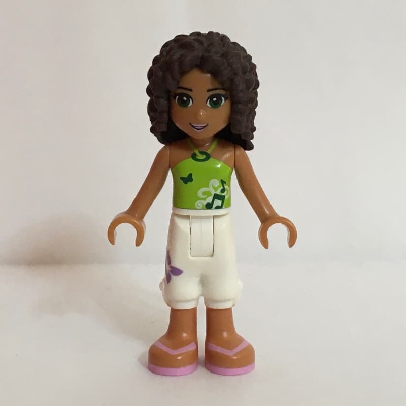 Andrea - Lime Top, White Trousers
