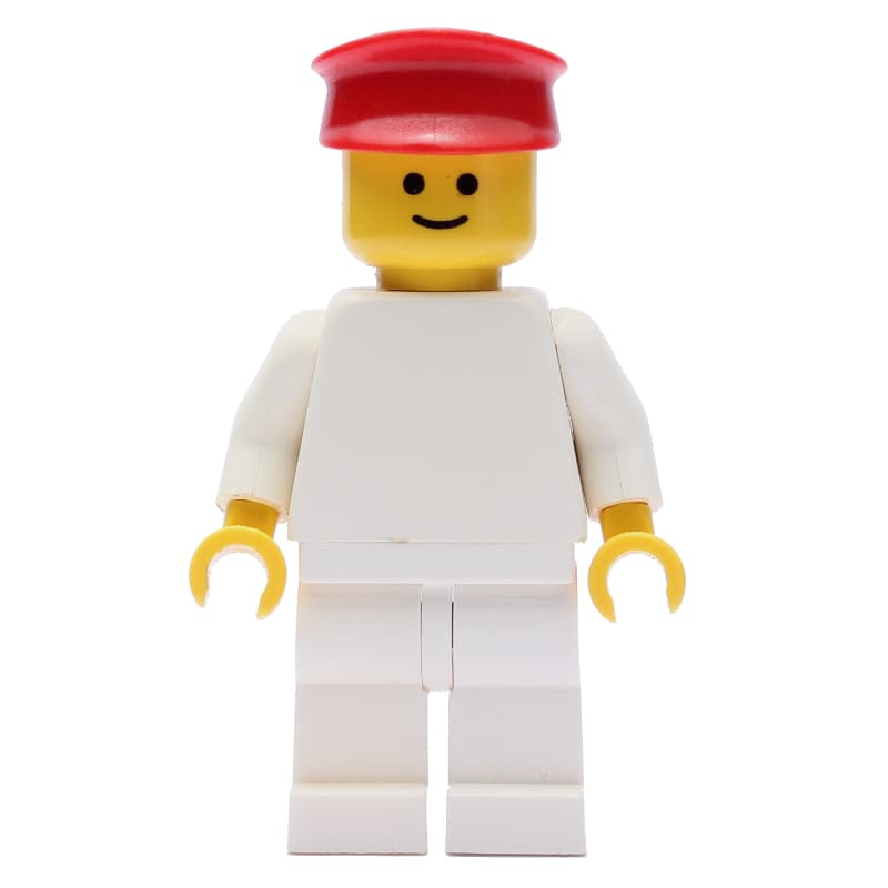 Man - White Torso, White Legs, Red Hat