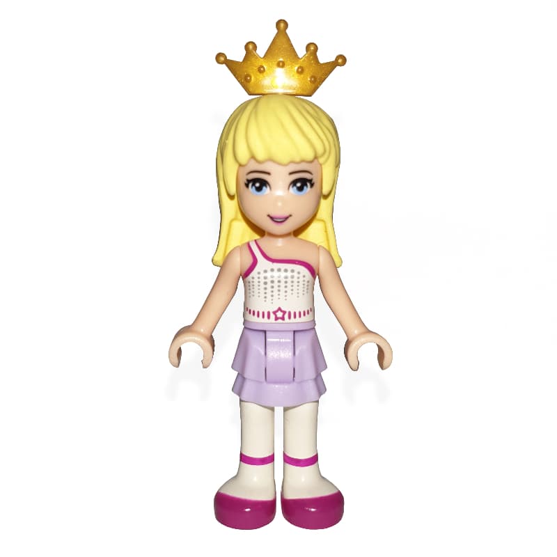 Stephanie - White Top, Lavender Skirt