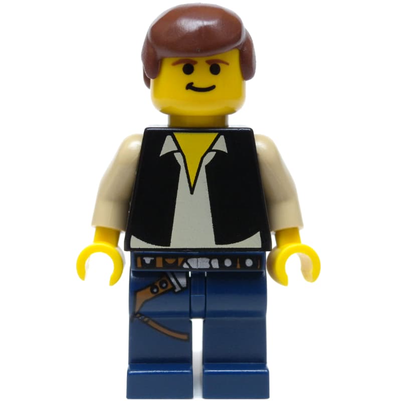 Han Solo, Black Vest, Yellow Skin, Dark Blue Legs