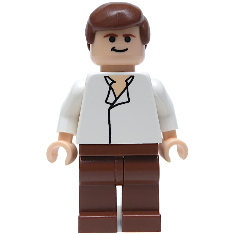 Han Solo, White Shirt, Reddish Brown Legs, Black Eyes