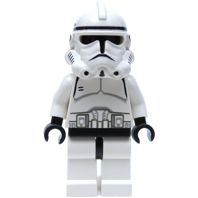 Clone Trooper, Phase II Armor, Plain Black Head, Black Mouth