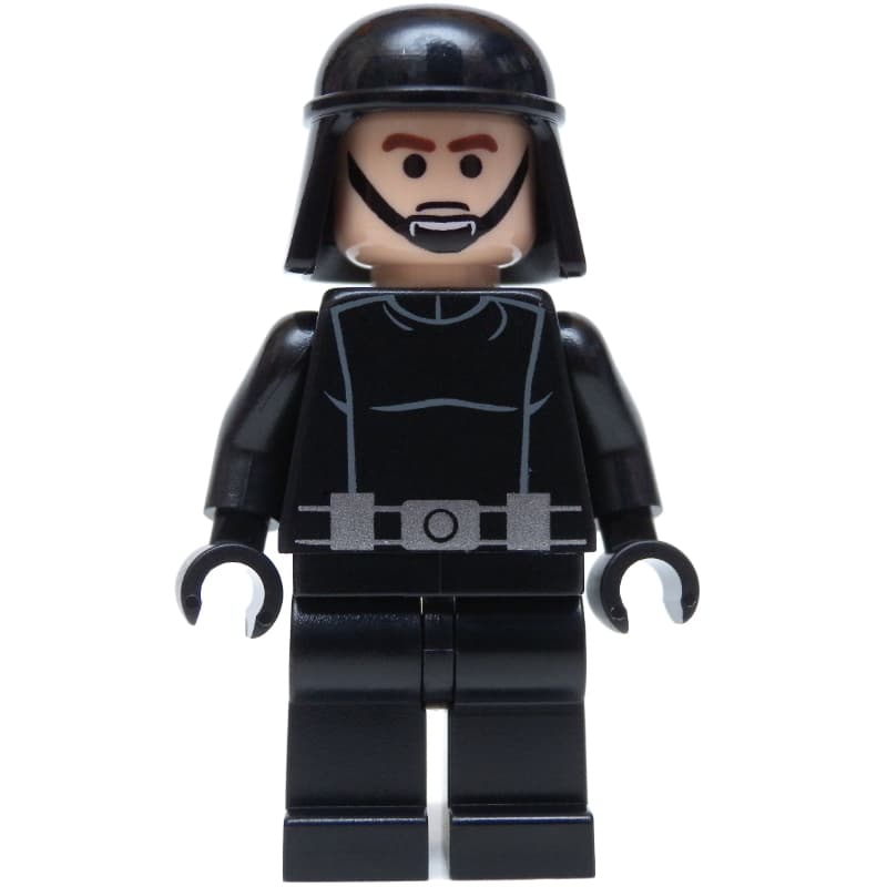 Death Star Trooper / Imperial Trooper, Brown Eyebrows, Black Eyes, Black Helmet