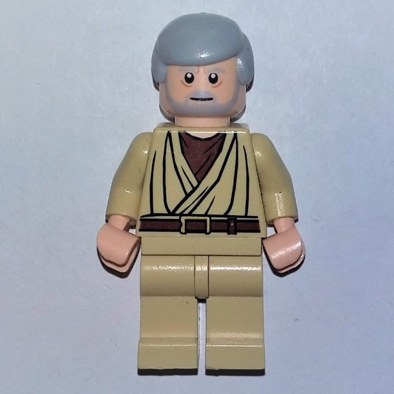 Obi-Wan Kenobi, Old, Tan Robes, Hair, White Pupils, Gray Beard, 3626bpr0638