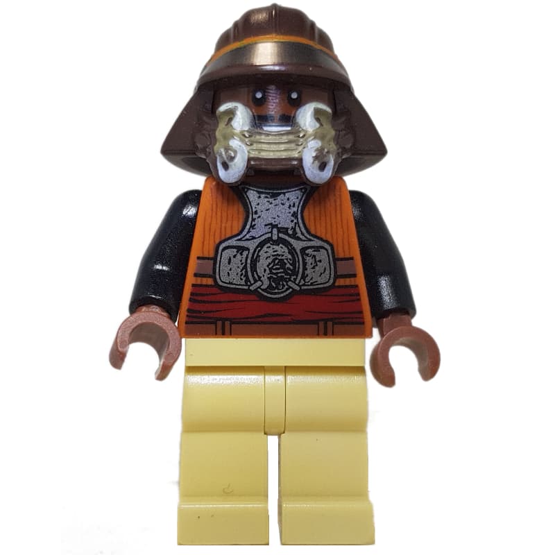 Lando Calrissian, Skiff Guard Disguise, Dark Brown Helmet, Tan Legs