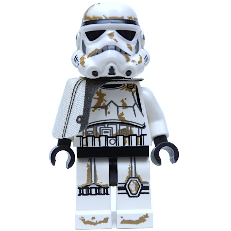 Sandtrooper Sergeant, White Pauldron, Neck Bracket, Printed Black Head
