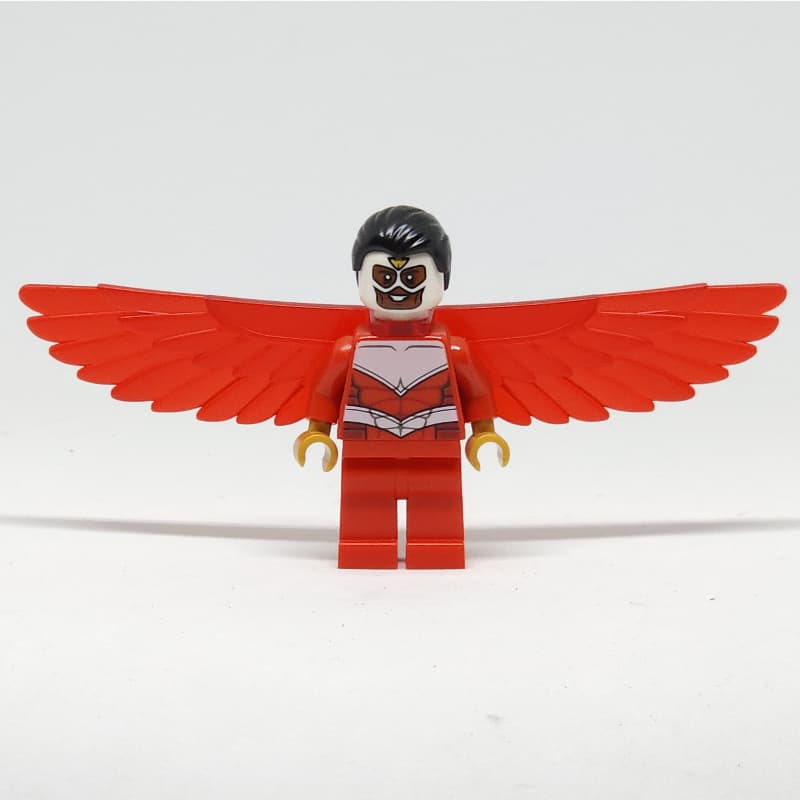 Falcon in Red and White Outfit