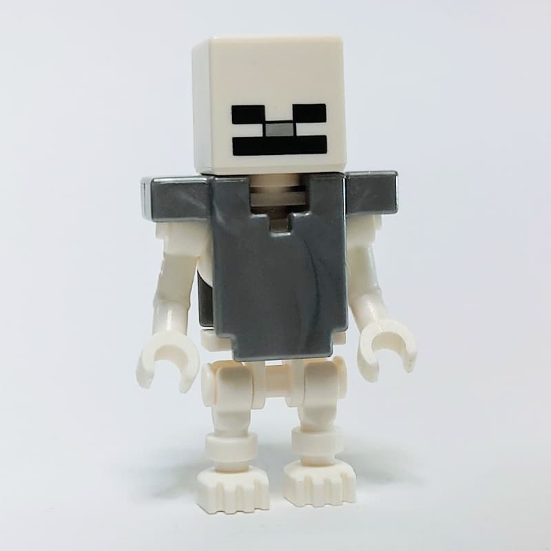 Skeleton, Square Skull, Flat Silver Armor