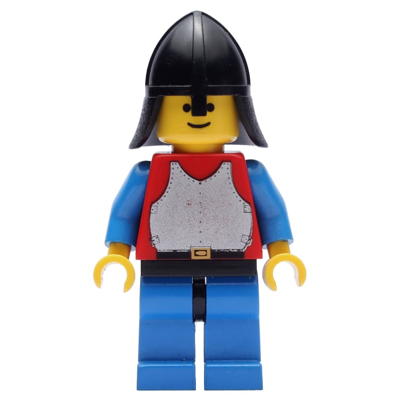 Knight (Breastplate on Red) - Blue Legs, Black Neck-Protector