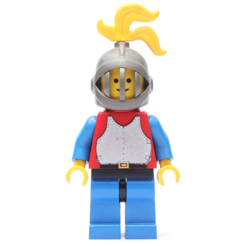 Knight (Breastplate on Red) - Blue Legs, Yellow Plume