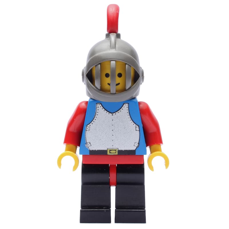 Knight (Breastplate on Blue) - Black Legs, Red Plume
