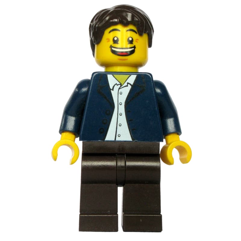 Dark Blue Torso, Dark Brown Legs, Dark Brown Hair