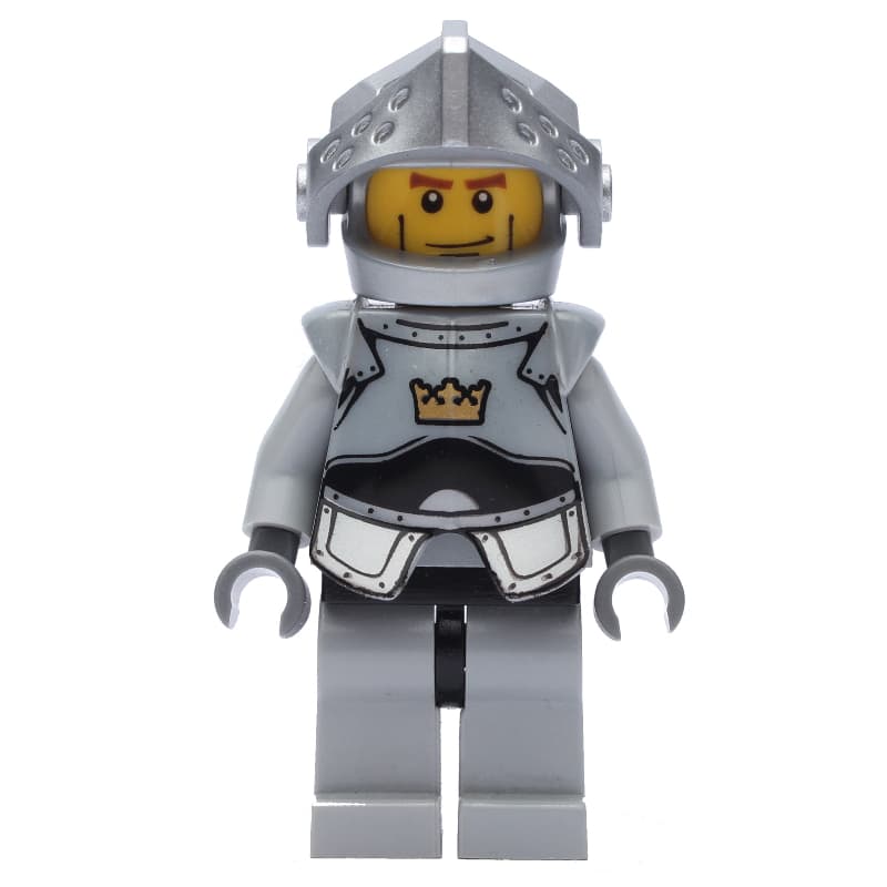 Knight, Gray, Armor, Helmet with Visor, Cheek Lines