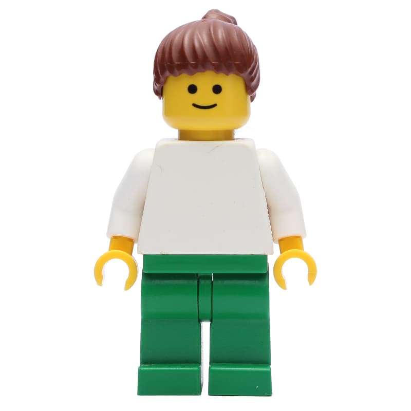 White Torso, Green Legs, Reddish Brown Hair, Female